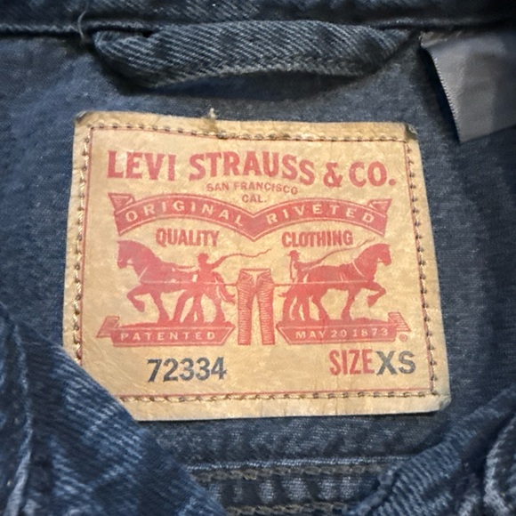 Levi's Trucker Denim Jacket Men’s XS Dark Grey Wash Jean Cotton 72334 - Picture 3 of 12